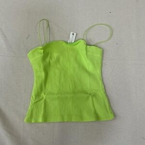 O.Vianca neon ribbed cami‎ top 💚